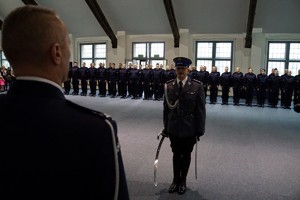 Uczestnicy uroczystego ślubowania policjantów