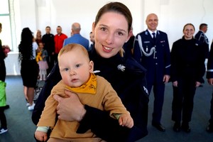 Uczestnicy uroczystego ślubowania policjantów