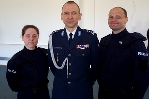 Uczestnicy uroczystego ślubowania policjantów