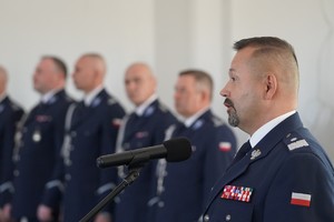 Uczestnicy uroczystego ślubowania policjantów