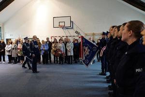 Policjanci podczas uroczystości
