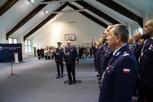 Policjanci podczas uroczystości