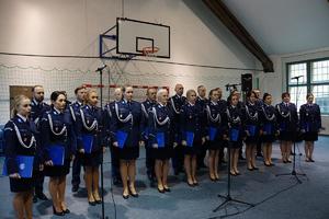 Policjanci podczas uroczystości