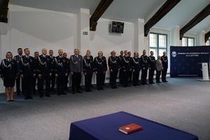 Policjanci podczas uroczystości