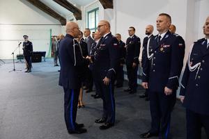Policjanci podczas uroczystości
