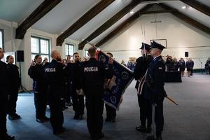 Policjanci podczas uroczystości
