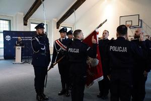Policjanci podczas uroczystości