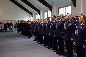 Policjanci podczas uroczystości