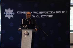 Policjanci podczas uroczystości