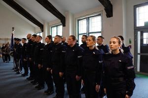 Policjanci podczas uroczystości