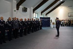 Policjanci podczas uroczystości
