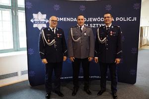 Policjanci podczas uroczystości