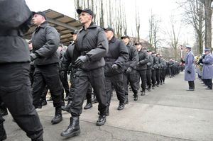 Ślubowanie nowo przyjętych policjantów 8 stycznia 2018 roku.