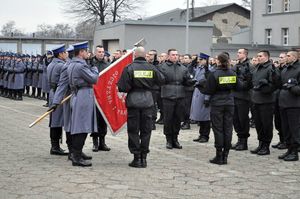 Ślubowanie nowo przyjętych policjantów 8 stycznia 2018 roku.