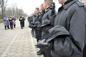 Ślubowanie nowo przyjętych policjantów 8 stycznia 2018 roku.