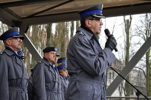 Ślubowanie nowo przyjętych policjantów 8 stycznia 2018 roku.