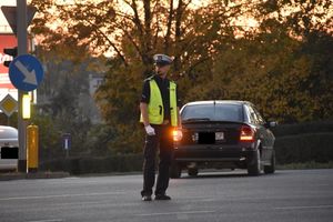 Policjanci podczas zabezpieczenia Ligi Narodów