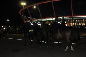 Policjanci podczas zabezpieczenia Ligi Narodów