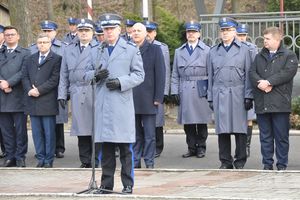 na zdjęciu widać przemawiającego Komendanta Głównego Policji generała inspektora Jarosława Szymczyka