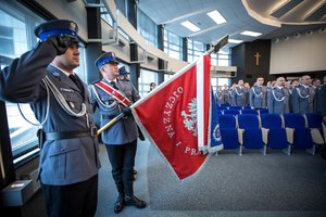 Poczet flagowy podczas uroczystości