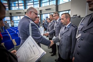 Wręczenie aktów mianowania na wyższe stopnie przez Komendanta Wojewódzkiego Policji oraz Wicewojewodę Śląskiego