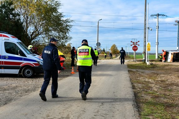 Służby ratunkowe na miejscu ćwiczeń &quot;Przejazd 2019&quot;