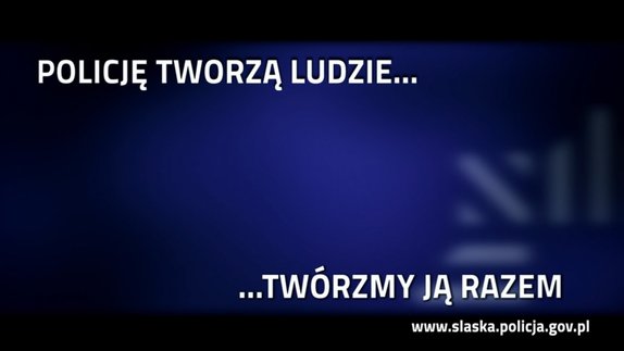 Napis o treści: Policję tworzą ludzie... Twórzmy ją razem