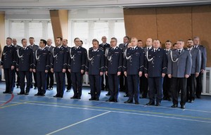 Przedstawiciele kadry kierowniczej śląskiej Policji.