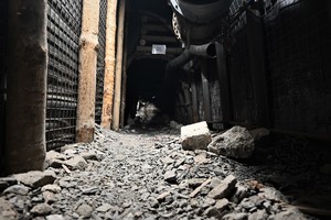 Zdjęcie przedstawia pokazowe miejsce katastrofy górniczej