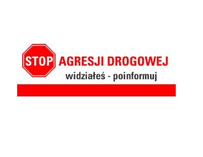 Znak STOP i napis Agresji Drogowej
Widziałeś - poinformuj