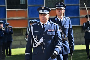 Zastępca Komendanta Głównego Policji w Dowódcą uroczystości