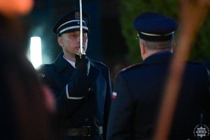 Na zdjęciu policjanci podczas uroczystości