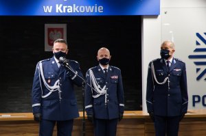 3 komendantów podczas uroczystości