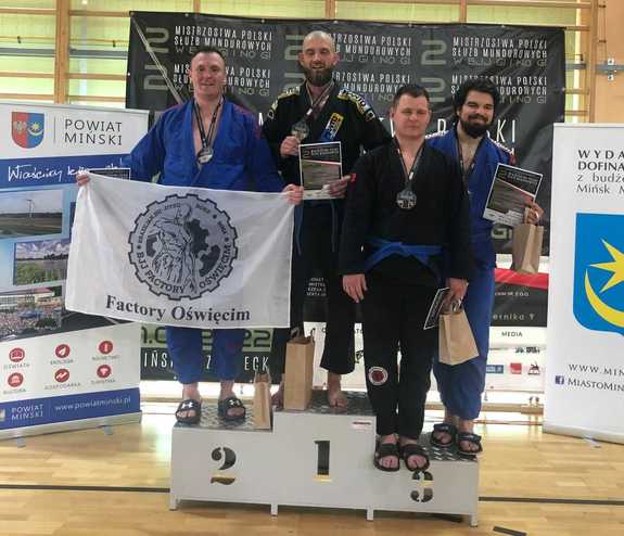 Wojciech Mazur na  2 miejscu BJJ II Mistrzostwa Służb Mundurowyych