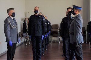 ślubujący policjanci komendy miejskiej