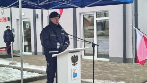 okolicznościowe przemówienia podczas otwarcia Posterunku Policji