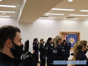 Ślubowanie nowo przyjętych policjantów