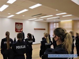 Ślubowanie nowo przyjętych policjantów