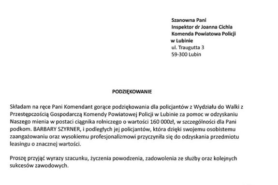 Podziękowanie
