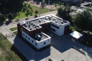 Nowy budynek komisariatu w Sycowie z góry