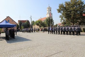 podczas uroczystości otwarcie nowego Posterunku Policji w Udaninie