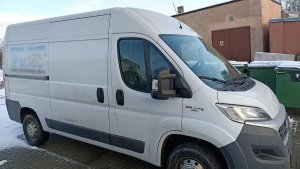 Odzyskany biały Fiat Ducato