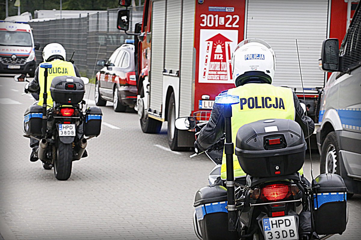 Policjanci na motocyklach