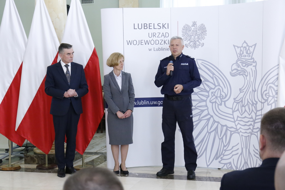 Nadinsp. Artur Bielecki przemawia do zgromadzonych gości.