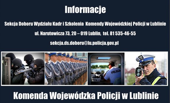 plakat informujący o naborze w Policji