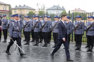 fot. przegląd pododdziałów policji