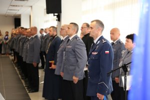 Uroczystości przyjęcia nowych funkcjonariuszy.
