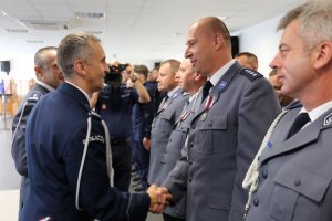 Uroczystości przyjęcia nowych funkcjonariuszy.