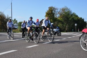 fot. policyjni cykliści podczas rajdu