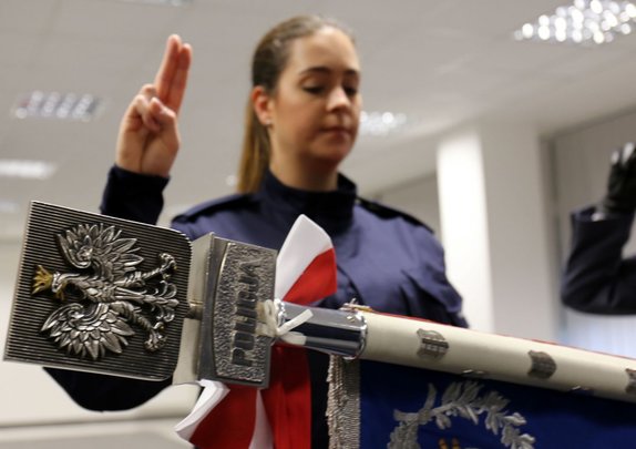 Uroczystość ślubowania nowoprzyjętych policjantów